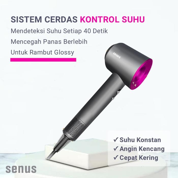 Senus Leafless Supersonic HairDryer PENGERING RAMBUT Salon Haircare hair dryer daya tinggi Kering