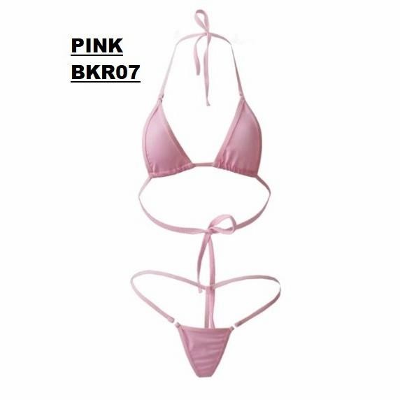 BERKUALITAS Set Bikini Sexy Micro Mini Bikini Bra Set Braset
