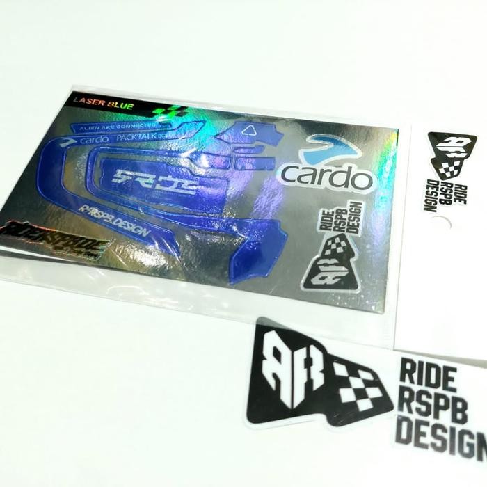 TERLARIS STICKER GARSKIN DECAL INTERCOM CARDO PACKTALK - LASER BLUE (NON CARDO) READY STOCK
