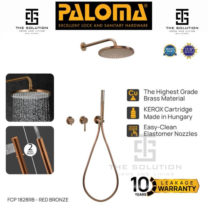 ORIGINAL Shower Ta Set PALOMA FCP 1828RB Shower Set Concealed Shower M Kran Panas Dingin Dinding W