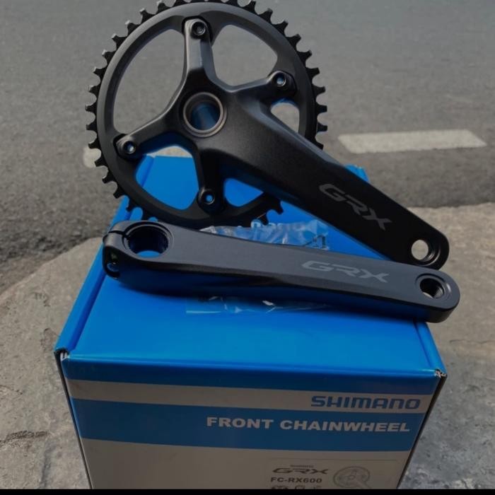 Crank Crankset sepeda Shimano GRX RX 600 Single Speed 40T 170mm