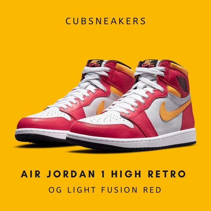 AIR JORDAN 1 HIGH RETRO OG LIGHT FUSION RED (LOW MID SMOKE GREY UNC )