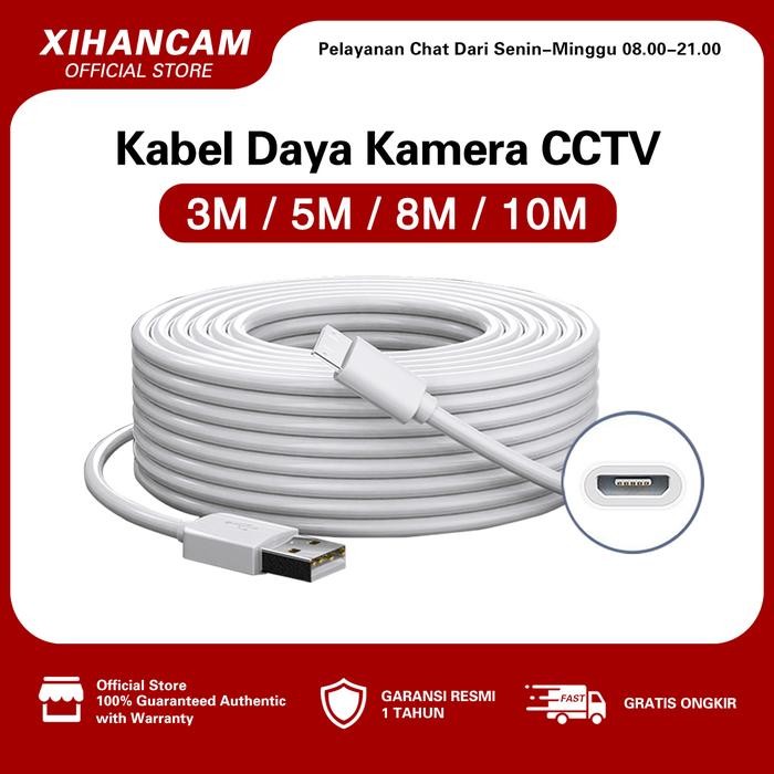XIHANCAM Kabel Micro USB 5 Meter Kabel Type C 10 Meter Kabel Data Panjang 3 Meter Kabel CCTV Charger