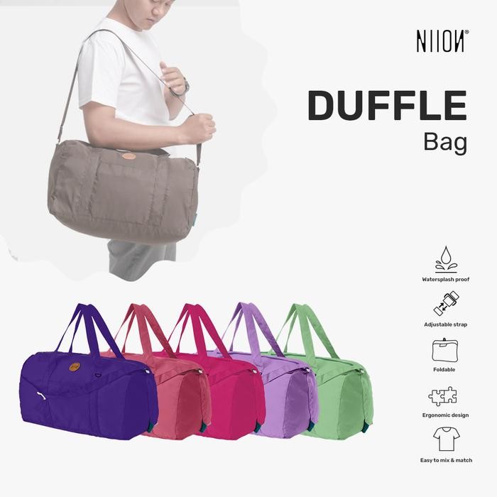 Niion Duffle Foldable Travel Bag / Tas Lipat Multifungsi Unisex