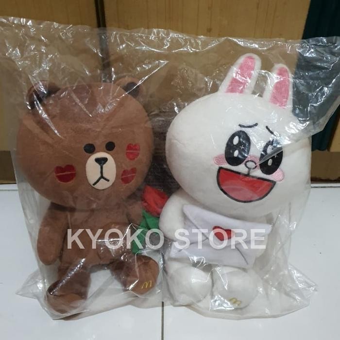 SALE  BONEKA LINE BROWN CONY FOREVER LOVE EDITION DOLL MCDONALDS X LINE READY
