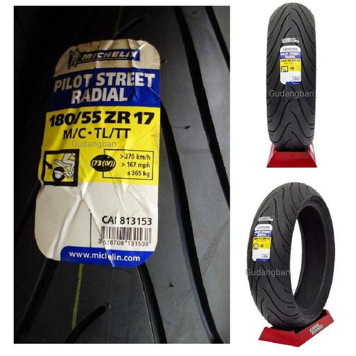 Ready Michelin Pilot Street RADIAL 180 55 R17 Ring 17 Ban Moge