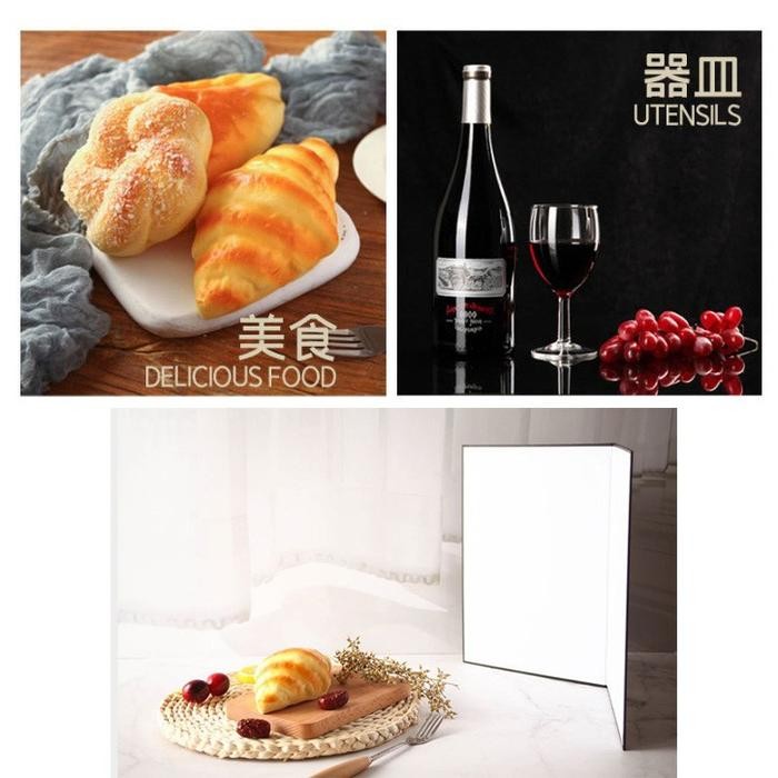 Reflektor Papan Lipat Fotografi Cardboard A3 / Perlengkapan Fotografi