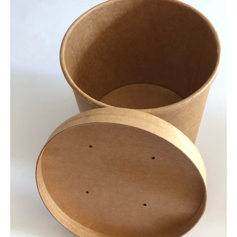 [25 Pcs] Brown Paper Cup 8 Oz 240 Ml Cup Ice Cream Food Grade Kraft Cup Bowl Soup Cup