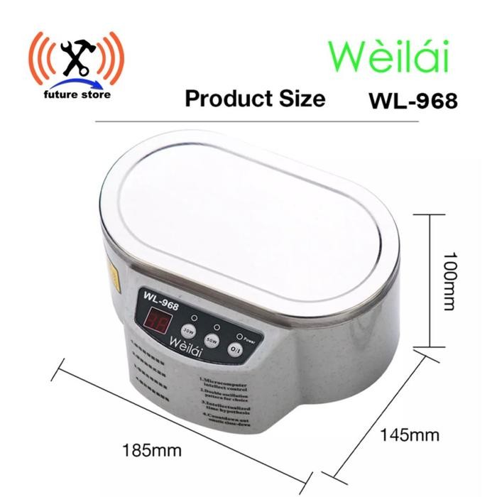 Weilai Wl-968 Mesin Ultrasonic Cleaner Jewelry Glasses Cleaning Berkualitas