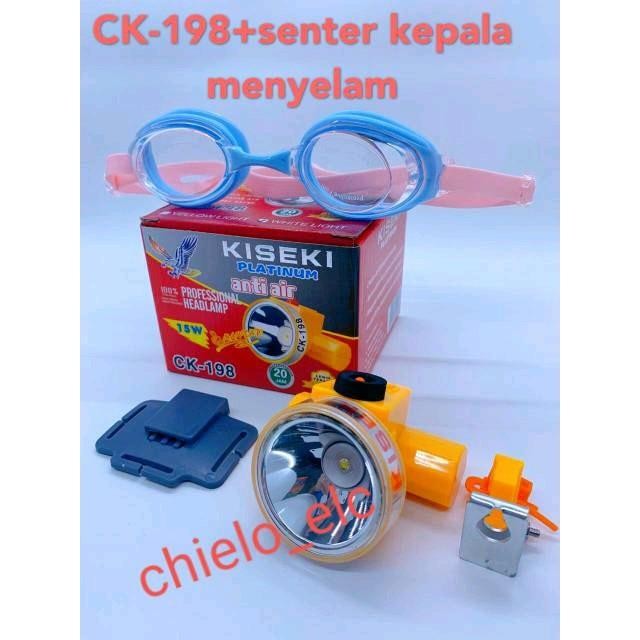 HRG DISKON Senter kepala kiseki 198 selam / senter head Kiseki 198 CK 198 CK198 Kuning Putih
