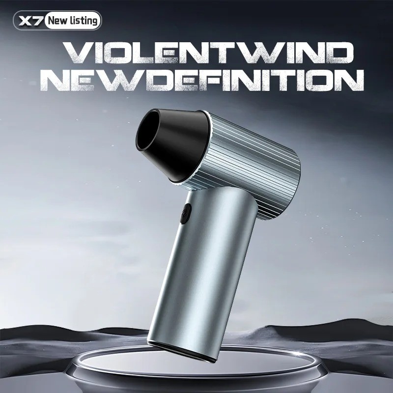 Handheld Portable X7 Handheld Turbo Fan Violent Wind +Nozzel
