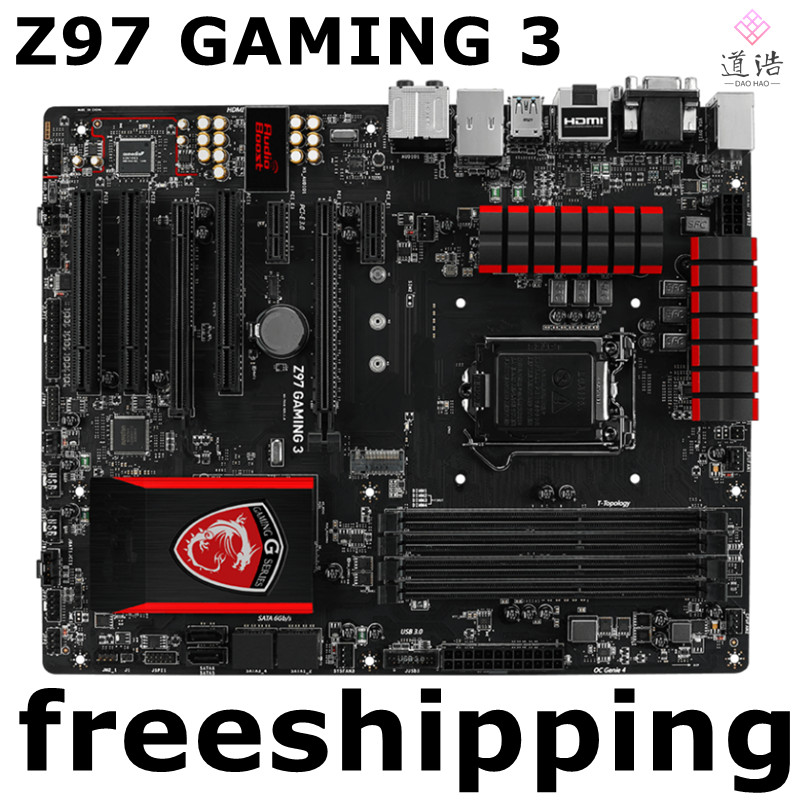 Casing Laptop For Z97 GAMING 3 Motherboard 32GB M.2 VGA DVI HDMI LGA 1150 DDR3 ATX Mainboard 100% Te