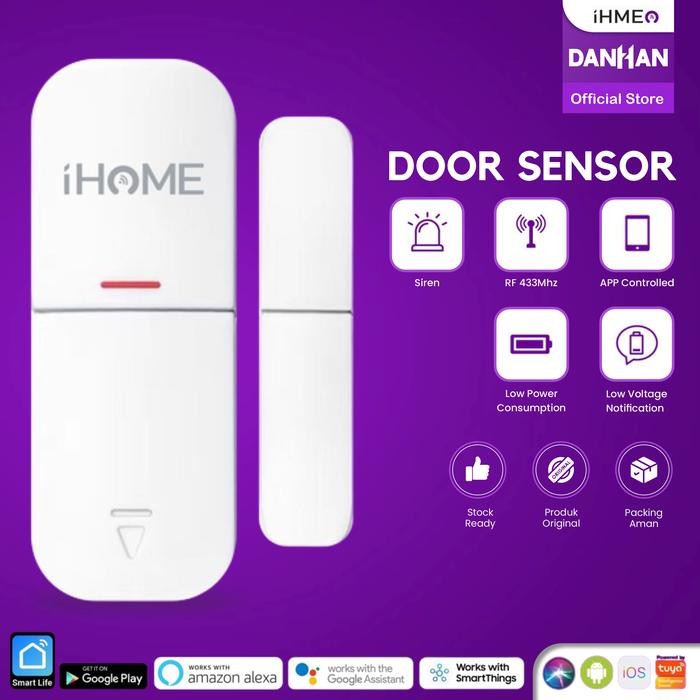 Smart Door Sensor Untuk Pintu Dan Jendela Alarm Rf433 Tuya