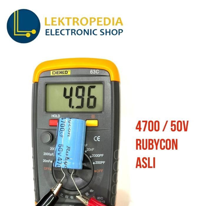 Elco 4700uf 50v RUBYCON Asli Kualitas Bagus Kapasitor 4700uf mikro 50 v volt 50volt Elko Capasitor