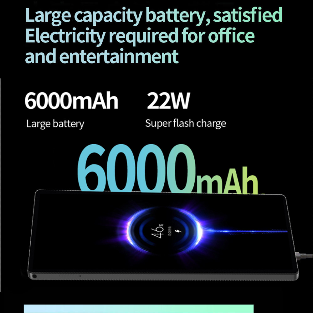(World Premiere) BDF 10.1" HD Display Android 13 Tablet 6GB RAM 128GB ROM 6000mAh Battery