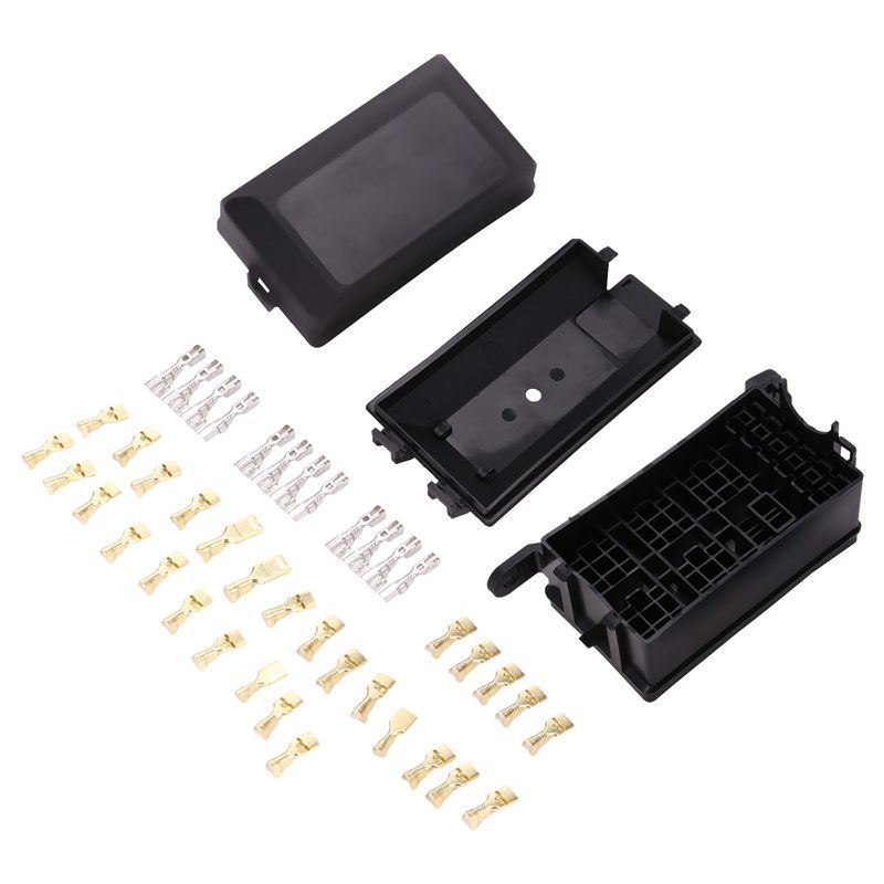 NEW-FUSE-RELAY BOX 5-FUSE HOLDERS 6 RELAY BLOCK HOLDERS FUSE-BLOCK 12V FUSE-BOX CAR