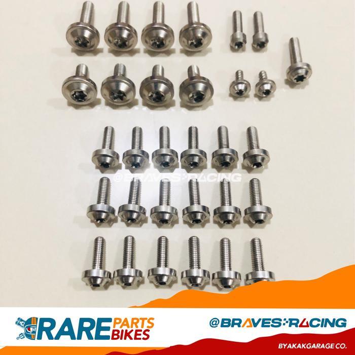 Titanium Bolt Body Cover Set For Nsr Sp - Baut Titanium (Silver) Terlaris