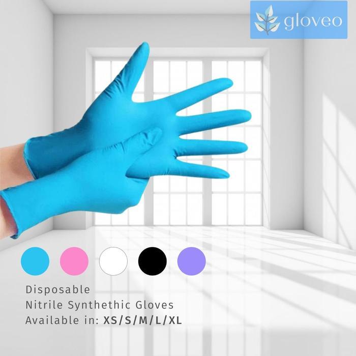 GLOVEO NITRIL SYNTHETIC GLOVE NITRIL SARUNG TANGAN NITRIL HANDSCOON