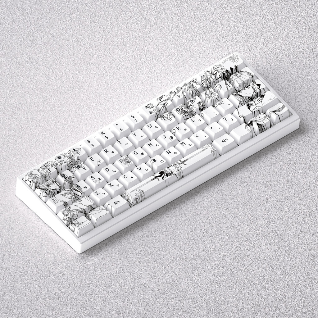 Saber Keycaps 73/98 Keys Anime PBT Dye Sublimation Cherry for Mechanical Keyboard Anne Pro 2 Mad
