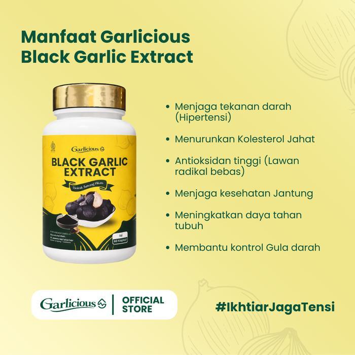 Garlicious Black Garlic Extract organik 60 kapsul