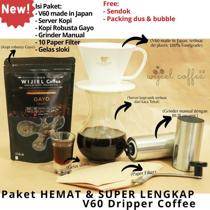 PAKET HEMAT DAN LENGKAP ALAT KOPI V60-ALAT KOPI V60 DRIPPER COFFEE