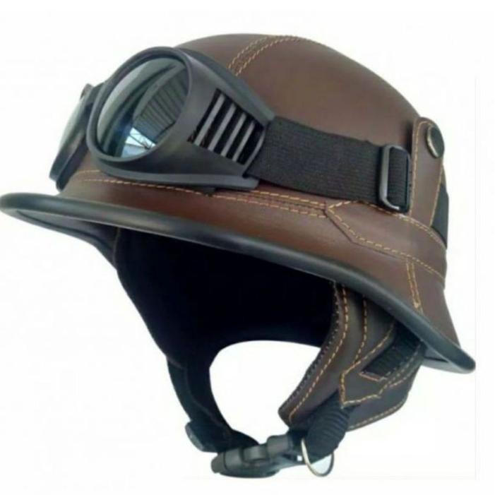 Helm Nazi/ Helm Club/Helm Retro Chip/Helm Chip+Kacamata Sky/Helm Retro Murah Kacamata Motor