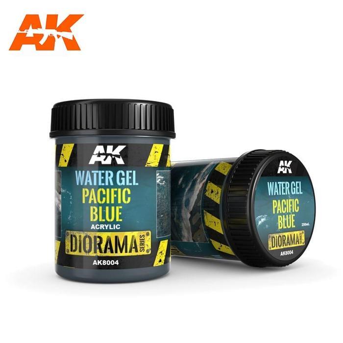 Ak 8004 Water Gel Pacific Blue 250Ml - Military Diorama Gundam