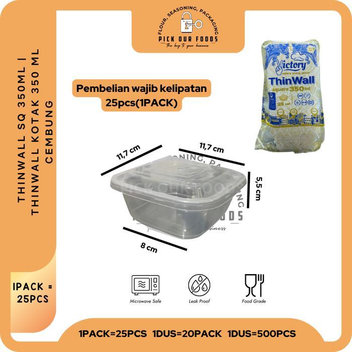THINWALL SQ 350ML THINWALL KOTAK 350 ML CEMBUNG