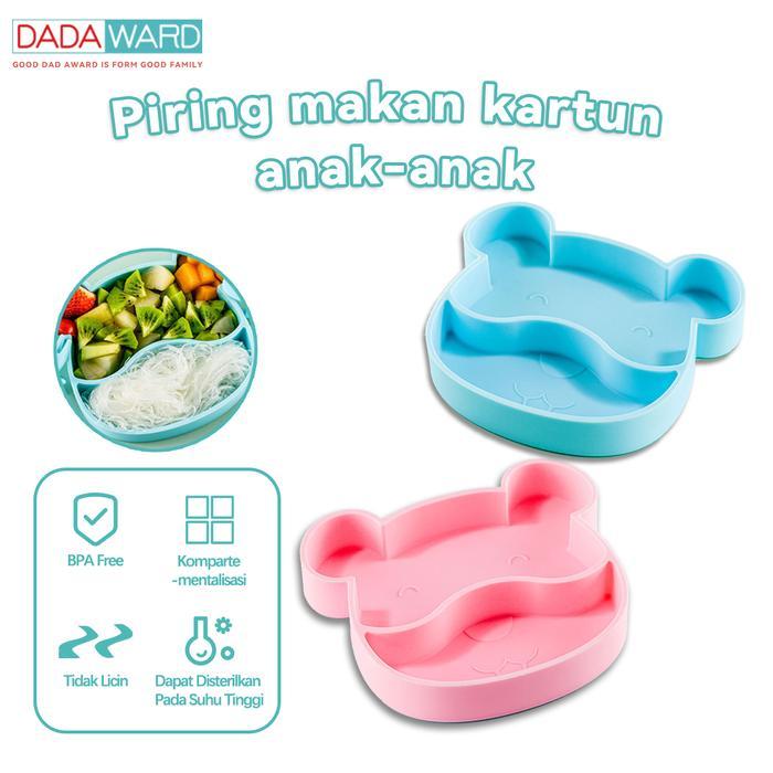 DADAWARD Piring Makan Silikon Bayi Peralatan Makan Latihan Makan Anak-anak Piring Buah Bayi Piring