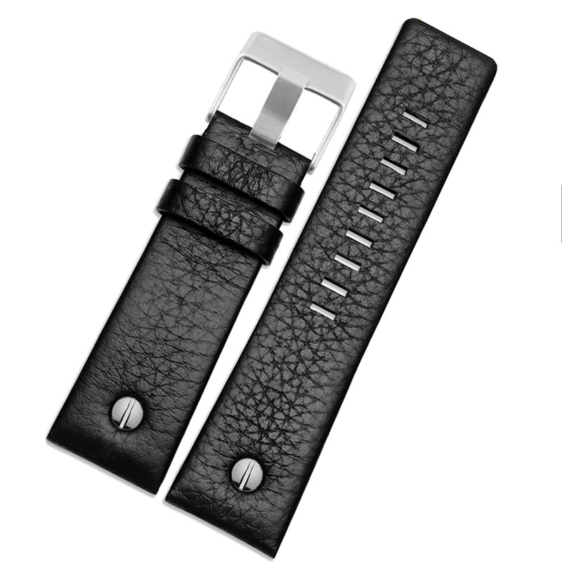 For Diesel DZ7257 1657 4323 7314 7313 7371 DZ4343 DZ7406 Leather Strap 22 24 26 27 28 30mm black