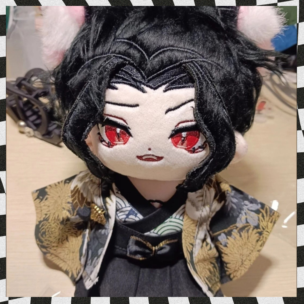 20cm Plush Doll Girl Kibutsuji Muzan AttributeSkeleton Body Role Dress Up Cotton Doll Stuffed