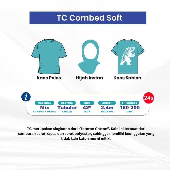Kain Kaos TC Combed 24s Hitam Karunia Textile