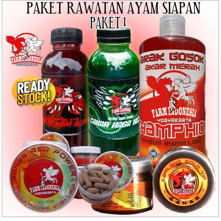 Suplement Rawatan Ayam Siapan GANAS GOLD VIP (PAKET BUNDLING) jamu doping peningkat imun kamlang