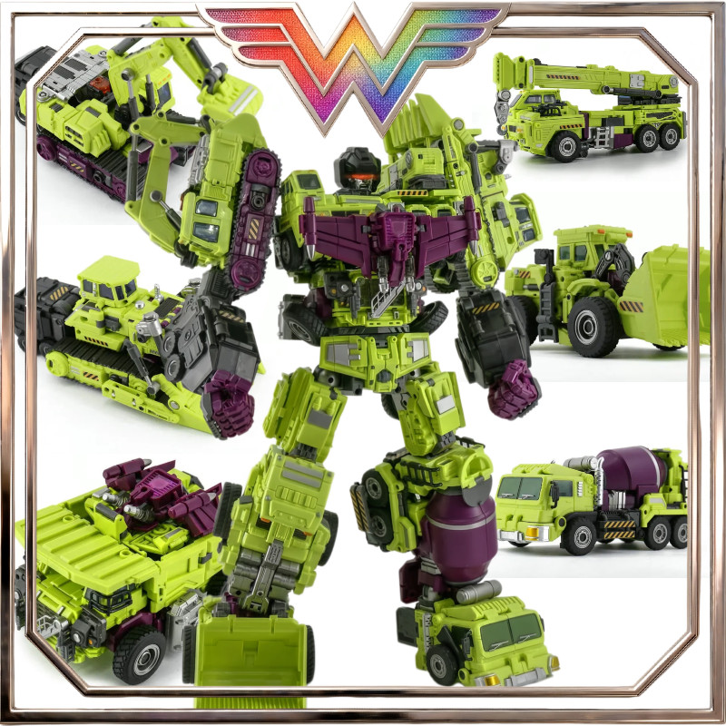 JINBAO Transformation G1 Devastator 6IN1 Oversize KO Bonecrusher Trucks Hook Gravity Scrapper