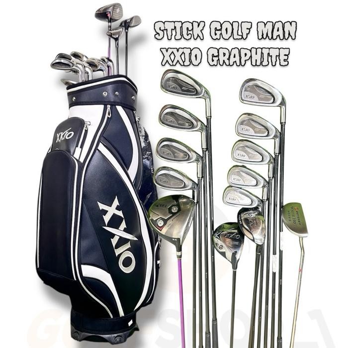 Stick Golf Man XXIO Golf Set Shaft Graphite Flek Reguler Second Original - Set Stick Golf Original