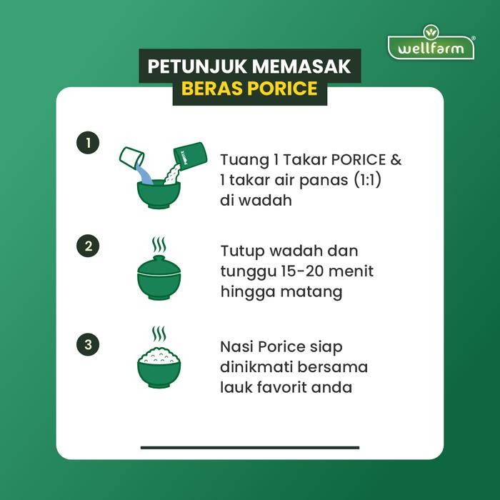 

Mamiseler45 - Wellfarm Beras Porang Sachet Porice 9 Pcs - Beras Instan Sehat, Nasi Praktis
