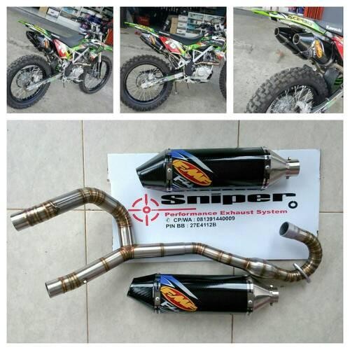 Knalpot Klx,Dtracker Full System Stainless Double