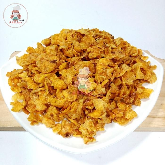 KERIPIK JAGUNG GEPREK PEDAS MANIS 1 KG / EMPING JAGUNG ENAK KILOAN