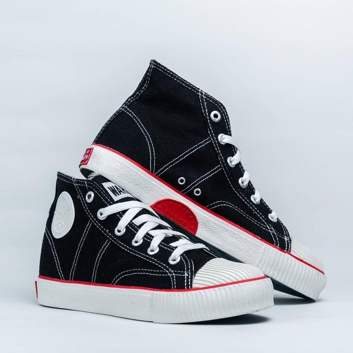 ASLI GINAL Sepatu Warrior Classic Dilan HC High Cut Black White HC READY STOCK