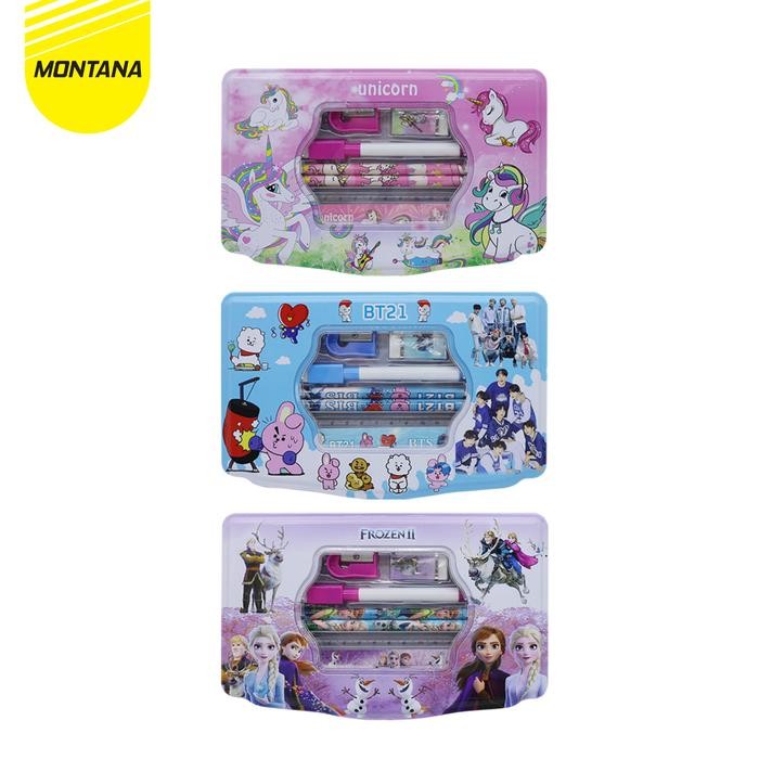 

MONTANA Kotak Pensil Pencil Case Study Set Tempat Alat Tulis PC-2218