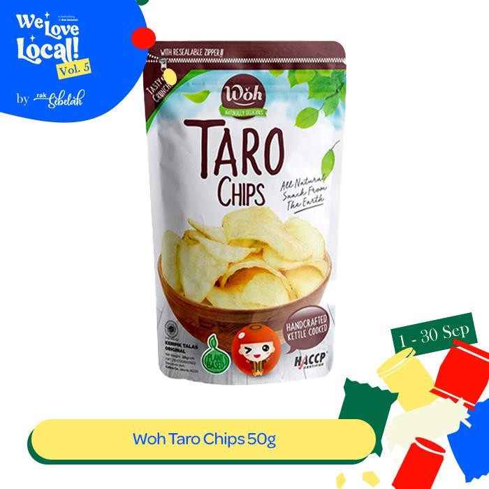 

Woh Taro Chips 50gr - Keripik Talas Premium