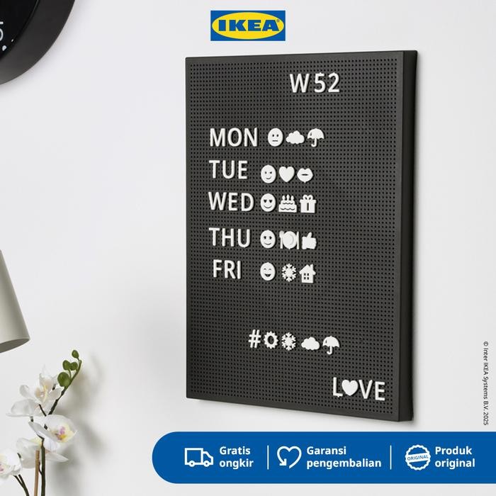 

IKEA SVENSAS Papan Memo Berlubang Dengan Huruf 30x40 cm Plastik