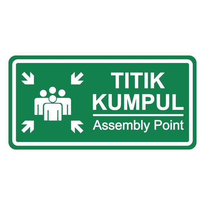 

RAMBU PLANG SIGN TITIK KUMPUL 50CM X 25CM PLAT ALUMUNIUM
