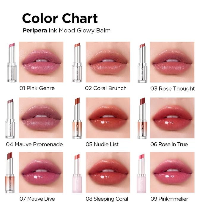 Peripera Ink Mood Glowy Balm (4 Colors) Lip Tinted Balm Korea