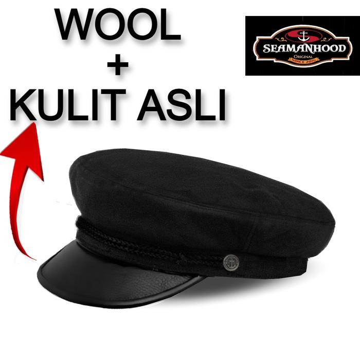 Premium Topi Fiddler Hat Pria Wanita - Topi Kapten Pelaut Klasik Greek Fisherman hat - Sailor Cap