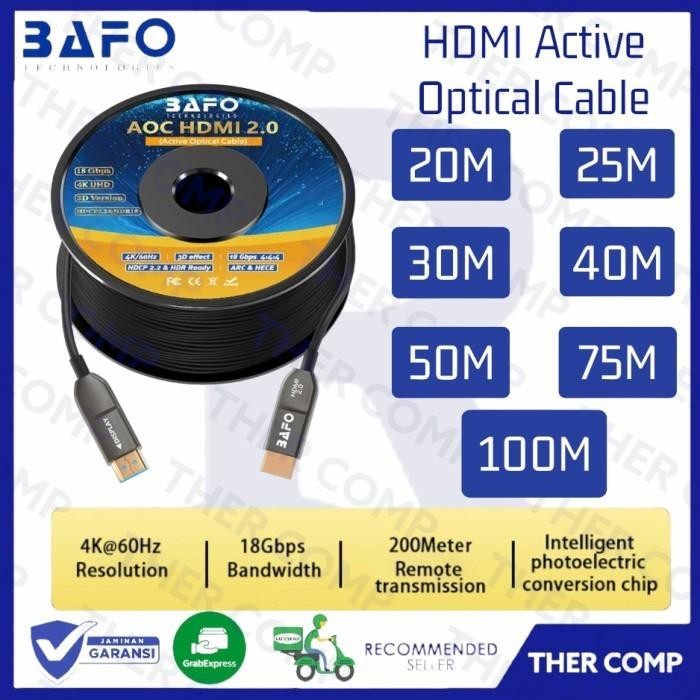 Pilihan- Original Bafo Kabel Hdmi Fiber Optic / Optik (Fo) 80 Meter