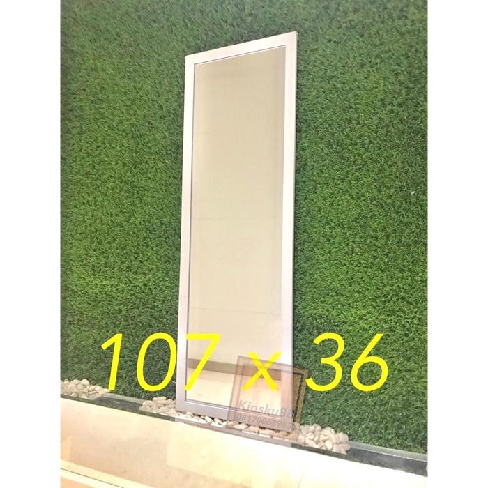 Cermin Gantung Besar Kaca Cermin Dinding Bingkai PUTIH