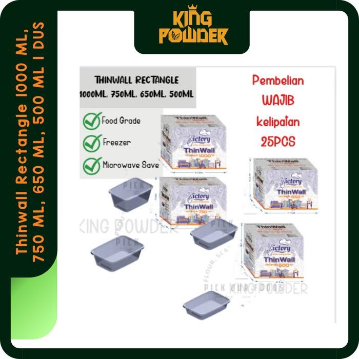 

Thinwall Rectangle 1000 ML, 750 ML, 650 ML, 500 ML 1 DUS