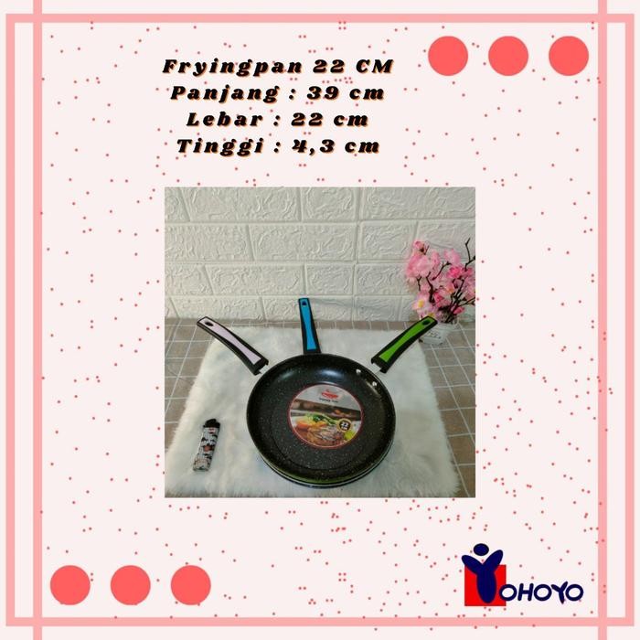 Happy Fun Teflon Pengorengan Warna Fraying Pan Anti Lengket