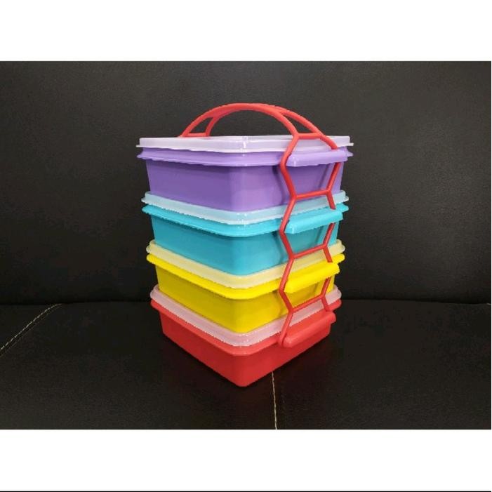 Tupperware Rantang Besar4Susun Uk900Ml Original Kitchenware